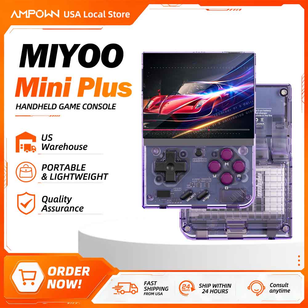 Gaming Console Types - Konsola retro Miyoo Mini+ z ekranem