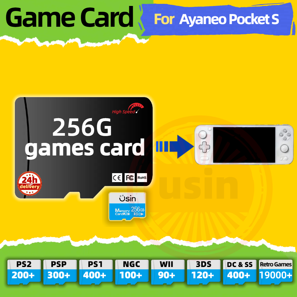 Karta z grami retro na Ayaneo  – Gaming Console Ayaneo recenzja i cena